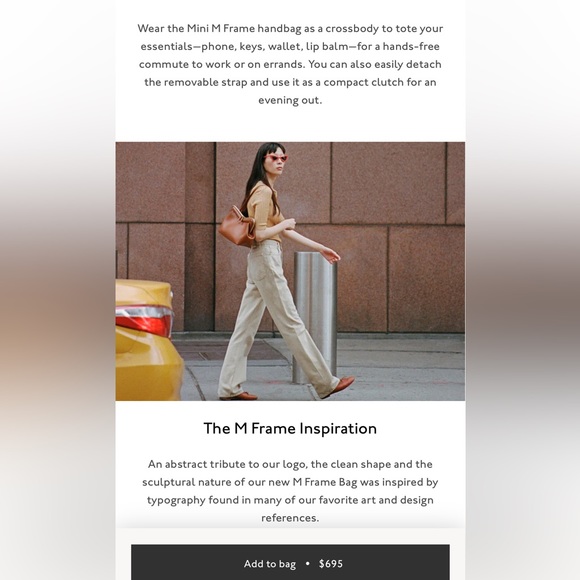 MANSUR GAVRIEL Mini M Frame Bag 🤩 🌊 Blue NWT - Picture 8 of 9